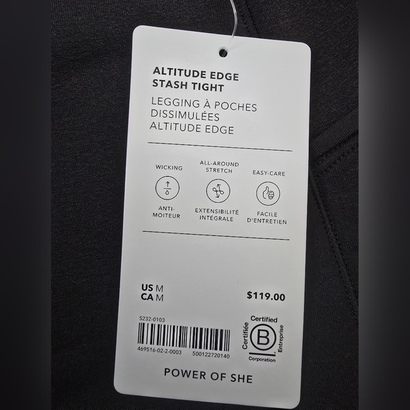 Athleta Black Leggings - Picture 2 of 3